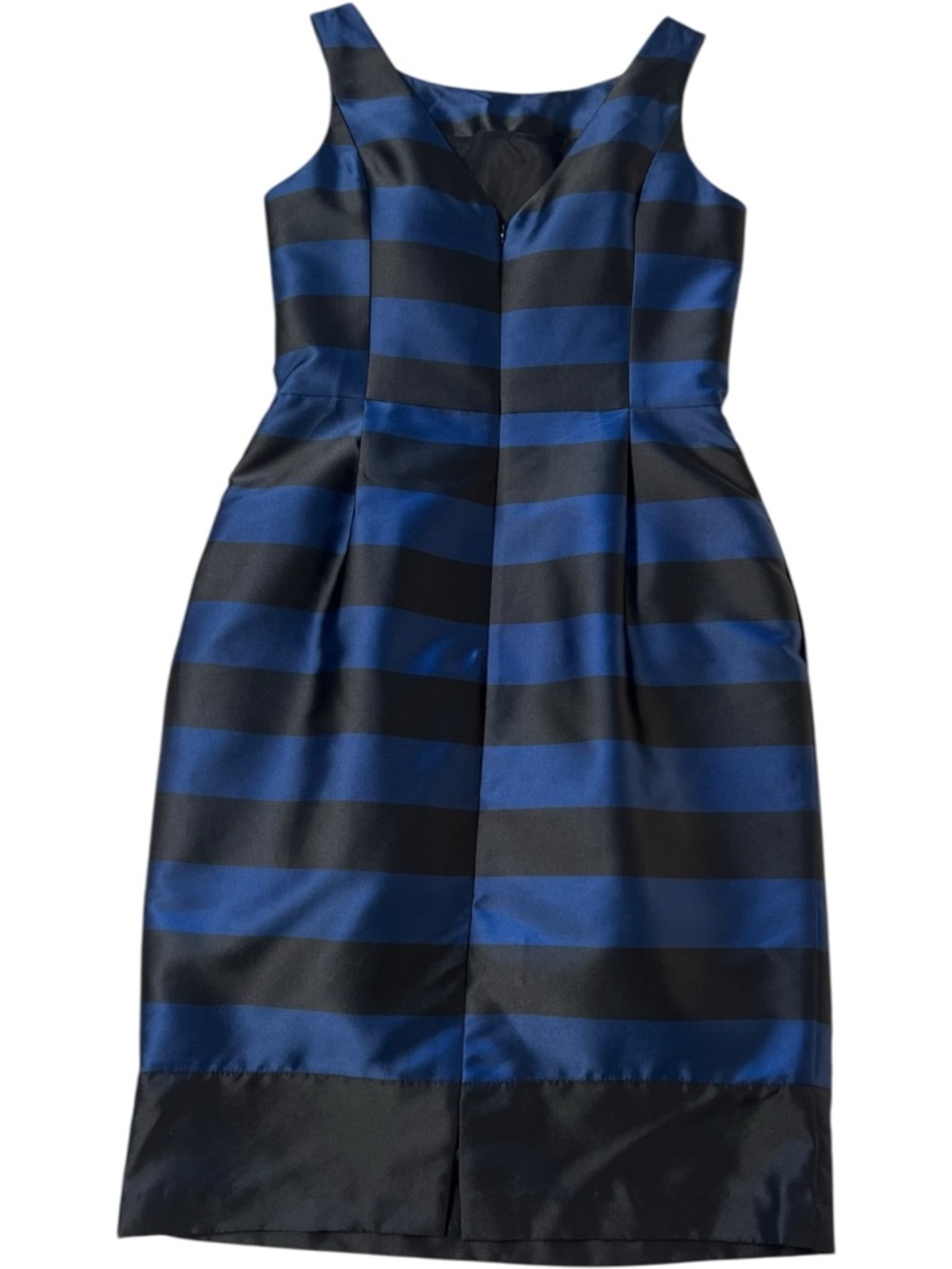 ELIZA J Iridescent Formal Blue Stripe Dress  Wedding Guest Embellished 📐8 - Picture 3 of 12